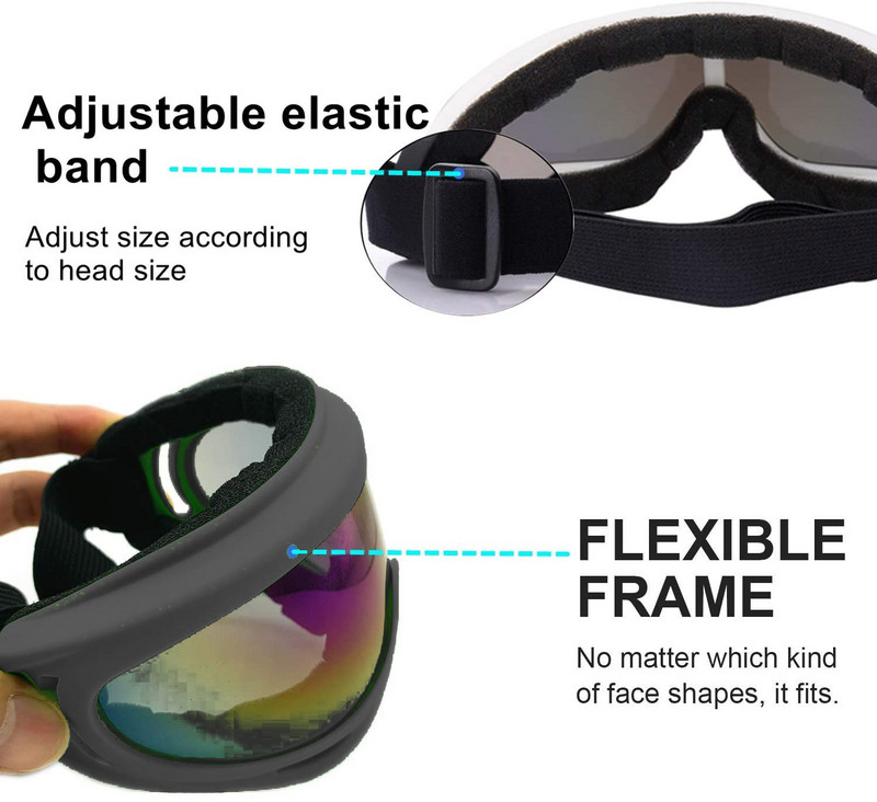 Uduvastased lumesuusaprillid Candy color Professionaalsed tuulekindlad X400 UV-kaitse uisusuusaprillid