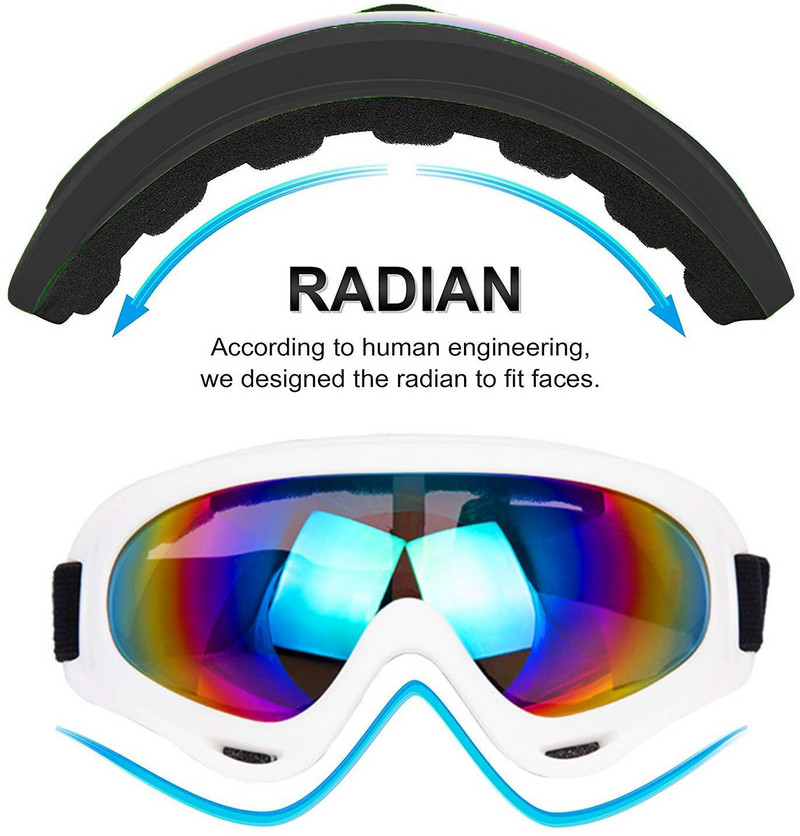 Uduvastased lumesuusaprillid Candy color Professionaalsed tuulekindlad X400 UV-kaitse uisusuusaprillid