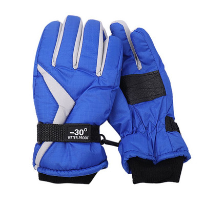 Žiemos šiltos snieglenčių slidinėjimo pirštinės vyriškos moteriškos vaikiškos sniego kumštinės pirštinės, neperšlampamos slidės, atsparios vėjui, vaikams nuo 8 iki 14 metų