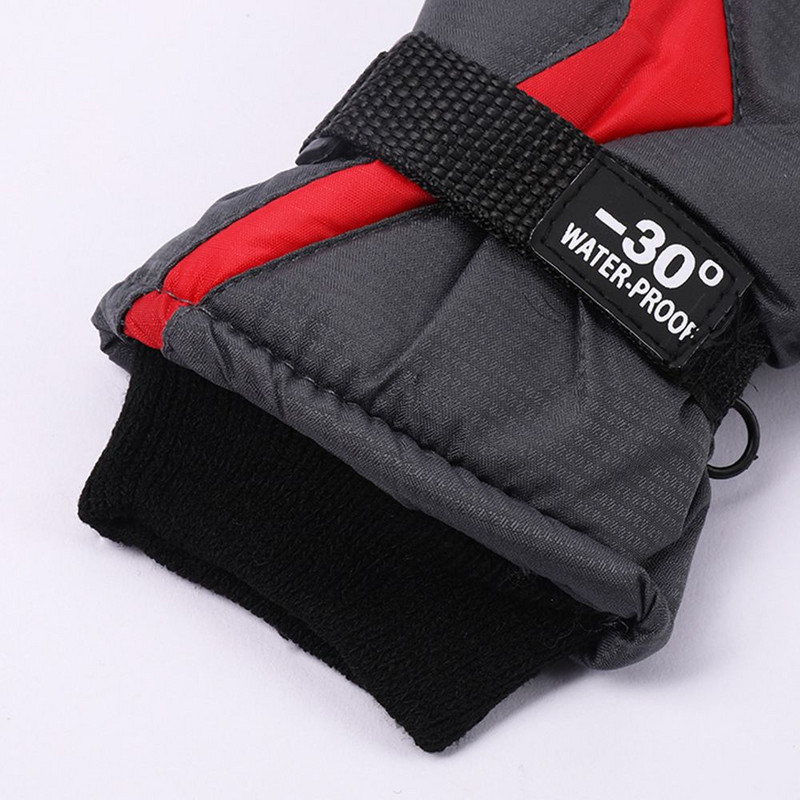 Žiemos šiltos snieglenčių slidinėjimo pirštinės vyriškos moteriškos vaikiškos sniego kumštinės pirštinės, neperšlampamos slidės, atsparios vėjui, vaikams nuo 8 iki 14 metų