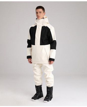 2022 Νέα χειμερινή φλις φόρμα σκι Ανδρικά γυναικεία κοστούμια Αδιάβροχη αντιανεμική αναπνεύσιμη ζεστό χιόνι Snowboard Casual ρούχα Παντελόνι με κουκούλα