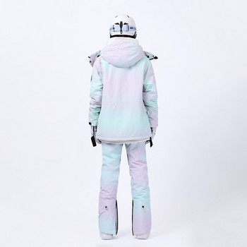 2022 Нов комплект за ски за сноуборд Зимен костюм за открито Снежни костюми Ветроустойчив Дамски планински водоустойчив ски костюм Дамско яке за сняг