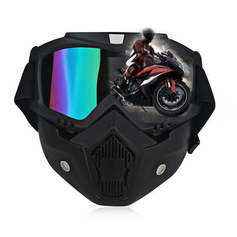 Lauko slidinėjimo akiniai snieglenčių kaukė žiemos sniego motociklui slidinėjimo akiniai nuo vėjo atsparūs slidinėjimo stiklai motokroso akiniai nuo saulės su burnos filtru