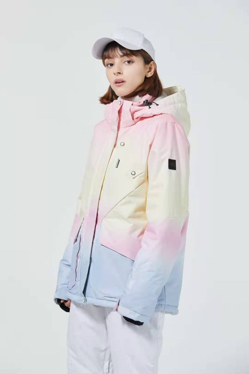 Moteriška kalnų neperšlampama slidinėjimo striukė su gobtuvu snieglentininkų drabužių rinkinys slidinėjimo kostiumas nuo vėjo atsparus lietpaltis žiemos šiltas sniego paltas