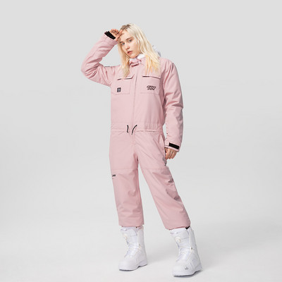 Storas vyriškas moteriškas vientisas slidinėjimo kombinezonas lauko sportinė snieglenčių striukė Šiltas kombinezonas, atsparus vandeniui žieminiai drabužiai, kombinezonai su gobtuvu