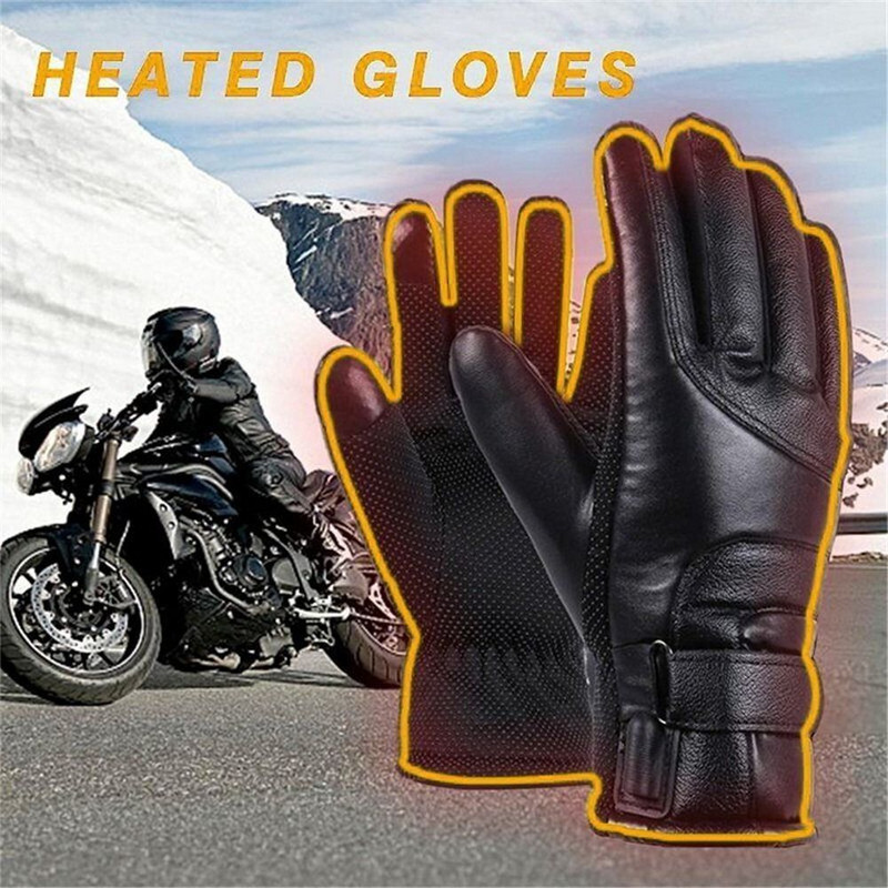 Žieminės USB įkraunamos šildomos pirštinės Rankų šildytuvas Vėjo nepraleidžiančios vandeniui Pirštinės Vyriškos Moteriškos Slidinėjimo dviračių pirštinės