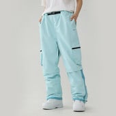 Naujos slidinėjimo kelnės Moteriškos storėjančios, šiltos, neperšlampamos, neperšlampamos, neperšlampamos, sniego kelnės vyriškos kombinezonai lauko sportui snieglenčių kelnės žieminiai drabužiai