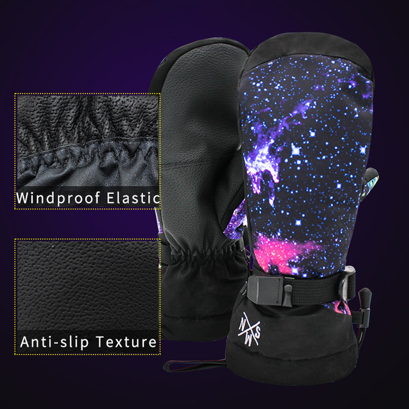 Sport Munte Femei Mănuși de schi Impermeabil Bărbați Femei Mănuși de zăpadă Mănuși calde pentru soț de ciclism Mănuși încălzite pentru bărbați