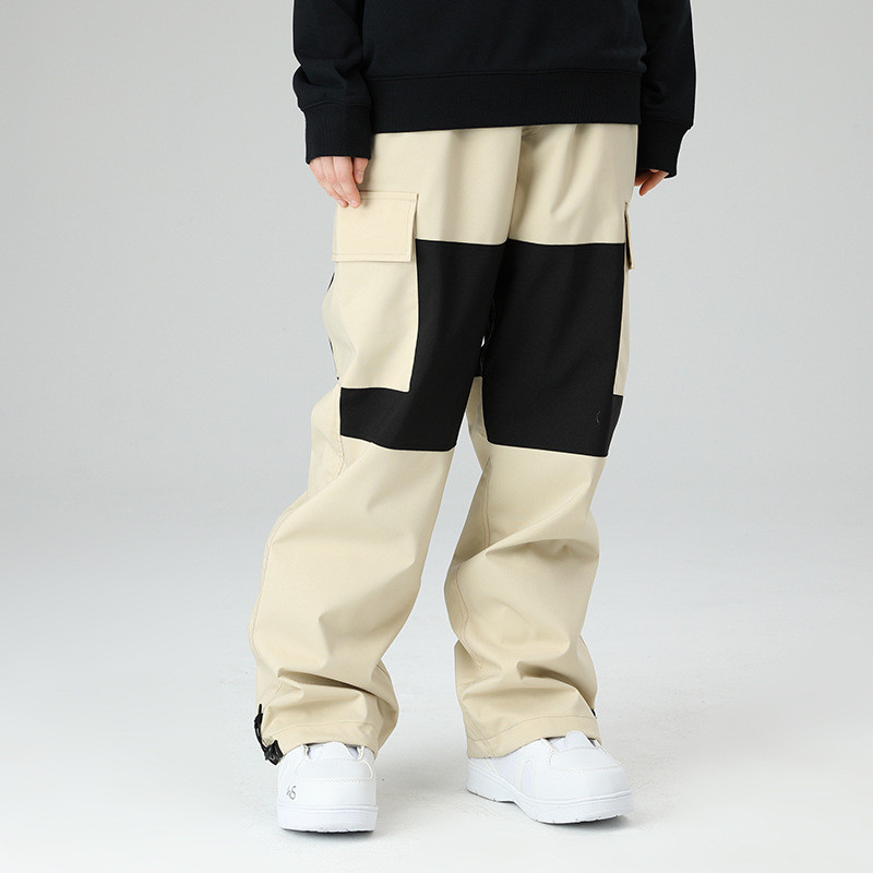 2022 m. Naujos laisvos slidinėjimo kelnės, moteriškos, vėjui atsparios, vandeniui atsparios sniego kostiumai, lauko sportinės slidinėjimo kelnės, vyriškos slidinėjimo kelnės, žieminiai, šilti kombinezonai