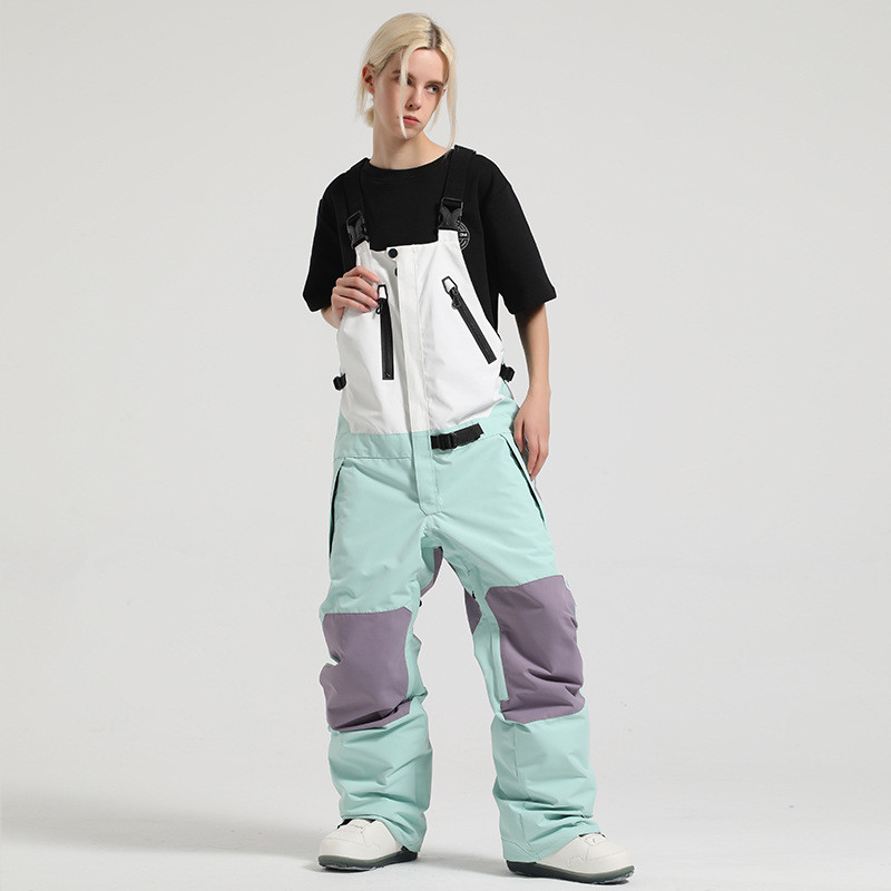Pantaloni de schi pentru cuplu Pantaloni de iarnă pentru snowboard, femei, termici, rezistenți la vânt, îmbrăcăminte pentru sport în aer liber, buzunar cu fermoar, bărbați, munte