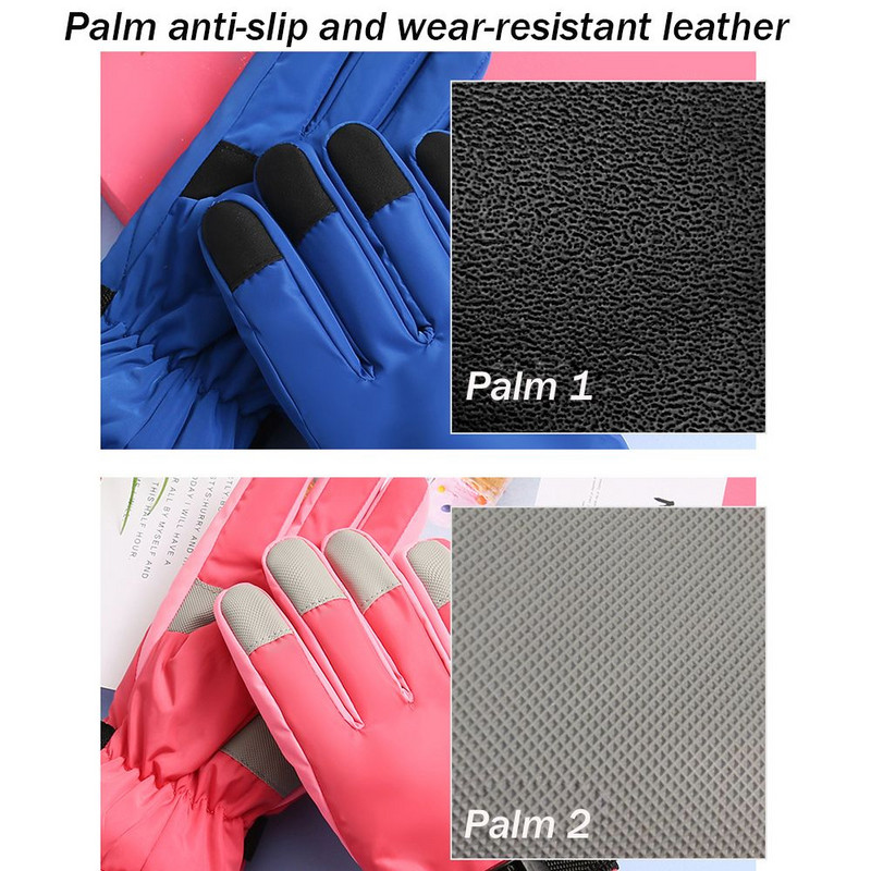 Slidinėjimas Vaikai Vaikai Sustorėja Šilta Žiema Turi Vaikai Slidinėjimo Pirštinės Neperšlampamos Neperšlampamos Ilgomis rankovėmis Kumštinė Snieglentė