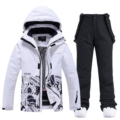 Moterų žiemos sniego kostiumo rinkiniai, snieglentininkų drabužiai, slidinėjimo kostiumai, 10k neperšlampami vėjui atsparūs lediniai striukės ir kelnės su dirželiais