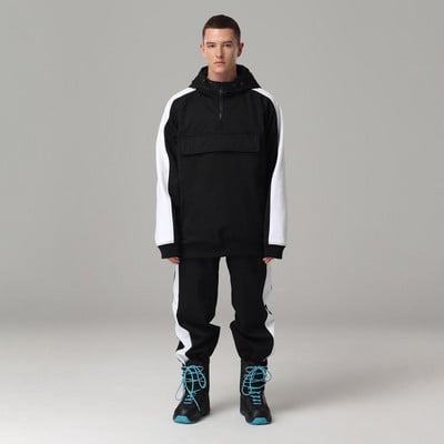 Slidinėjimo kostiumas Moteriškas Vyriškas Slidinėjimo gobtuvas žiemai, Šiltas, kvėpuojantis, Neperšlampamas, Neperšlampamas, Vėjui atsparus Slidinėjimo striukė ir Kelnės Vyriškas Moteriškas Slidinėjimo snieglenčių kostiumas