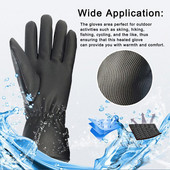 Vyrų Moterų Įkraunamos Elektra Šildomos Pirštinės Baterija maitinamos Šildomos Pirštinės Žiemos Sportas Šildomos Pirštinės Laipiojimui Slidinėjimui