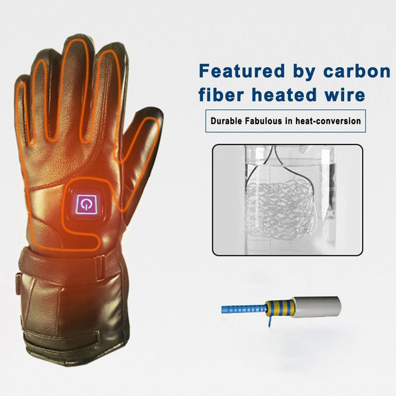 Vyrų Moterų Įkraunamos Elektra Šildomos Pirštinės Baterija maitinamos Šildomos Pirštinės Žiemos Sportas Šildomos Pirštinės Laipiojimui Slidinėjimui
