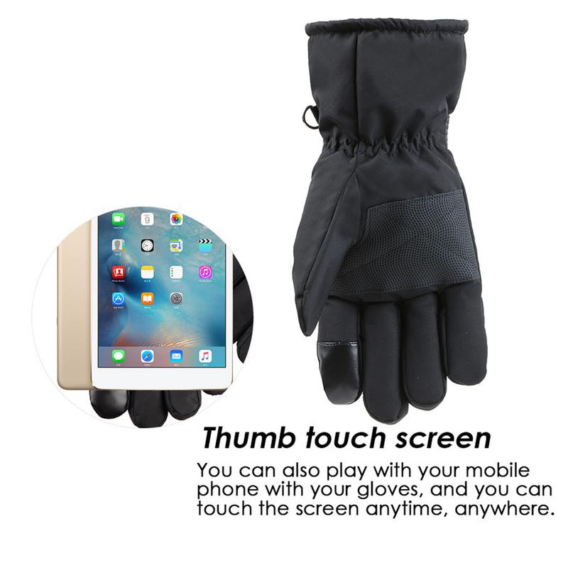 Motociklo elektrinės įkraunamos šildomos pirštinės, atsparios vandeniui, izoliuotos, naktinės šviesą atspindinčios pirštinės su jutikliniu ekranu, skirtos vyrams, moterims, JAV kištukas