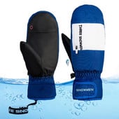 Šiltos žieminės slidinėjimo pirštinės Minkštos ir patogios neslystančios slidinėjimo pirštinės vandeniui atsparios jutiklinio ekrano žieminės šiltos pirštinės vyrams ir moterims