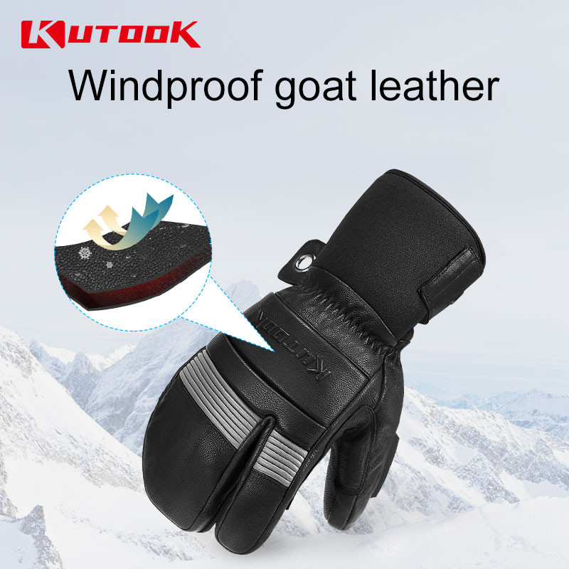 KUTOOK Thermal Mitten Biciklističke rukavice Unutarnje vodootporne džepne flis rukavice Zaštita šaka Skijaške motociklističke skijaške rukavice SF9505T