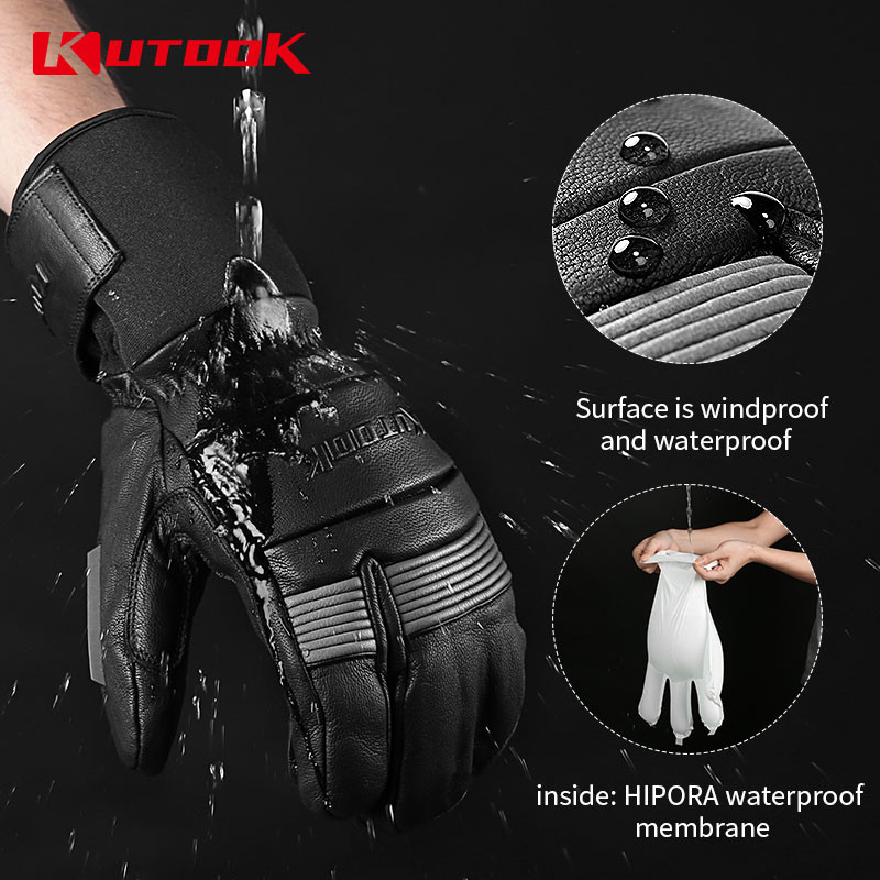KUTOOK Thermal Mitten Biciklističke rukavice Unutarnje vodootporne džepne flis rukavice Zaštita šaka Skijaške motociklističke skijaške rukavice SF9505T