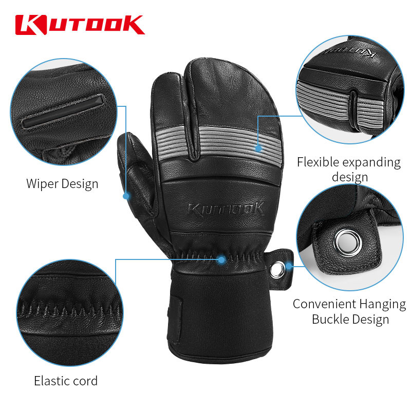 KUTOOK Thermal Mitten Biciklističke rukavice Unutarnje vodootporne džepne flis rukavice Zaštita šaka Skijaške motociklističke skijaške rukavice SF9505T