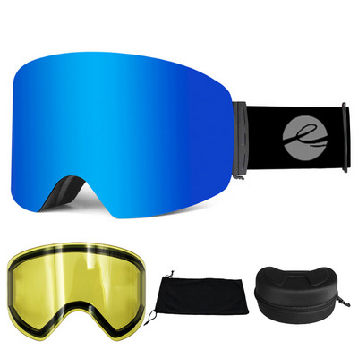 LOCLE slidinėjimo akiniai UV400 nuo rasojimo slidinėjimo akiniai dviejų sluoksnių sniego slidinėjimo snieglenčių akiniai slidinėjimo akiniai su naktinio matymo objektyvu