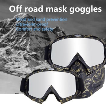 Ски сноуборд маска зимни моторни шейни ски очила ветроустойчиви ски стъкла слънчеви очила за мотокрос с филтър за уста