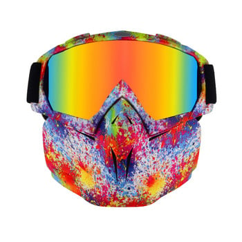 Ски сноуборд маска зимни моторни шейни ски очила ветроустойчиви ски стъкла слънчеви очила за мотокрос с филтър за уста