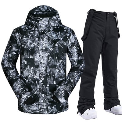 Naujas 2022 m. slidinėjimo kostiumas vyrams Šilti snieglenčių apranga Neperšlampama žygio slidinėjimo striukės ir kelnės Žieminiai sniego kostiumai lauke