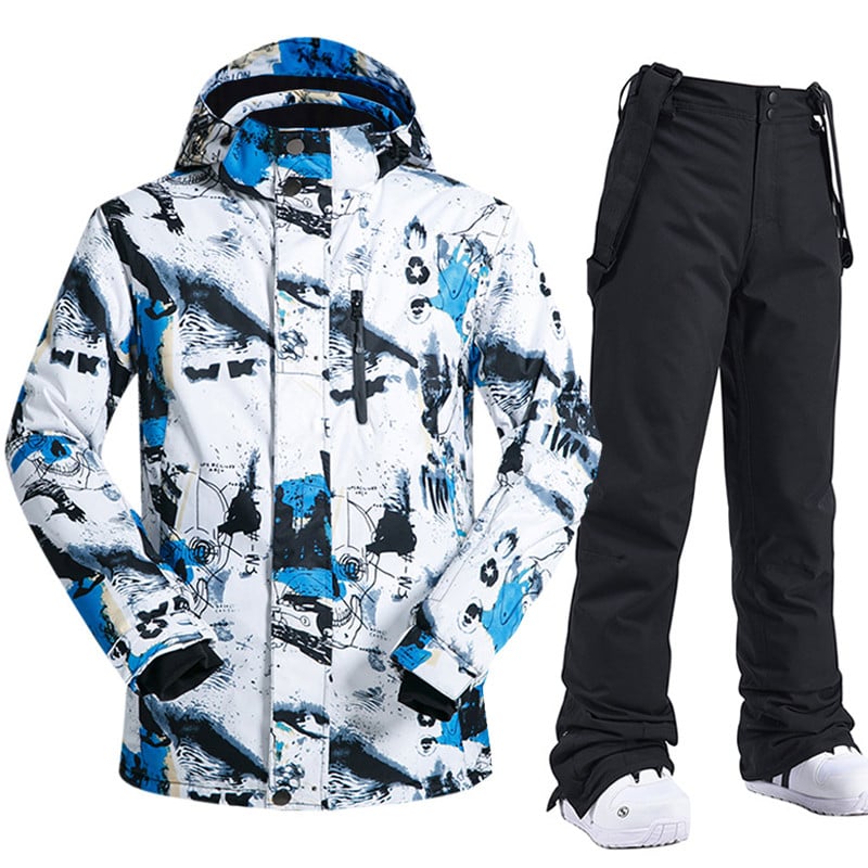 Naujas 2022 m. slidinėjimo kostiumas vyrams Šilti snieglenčių apranga Neperšlampama žygio slidinėjimo striukės ir kelnės Žieminiai sniego kostiumai lauke