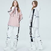 2022 m. žiema Naujas slidinėjimo rinkinys Megztiniai Moteriški Vyriški Šilti Kombinezonai Lauko Snieglenčių Striukės Sniego kelnės Slidinėjimo kostiumai Neperšlampami Neperšlampami