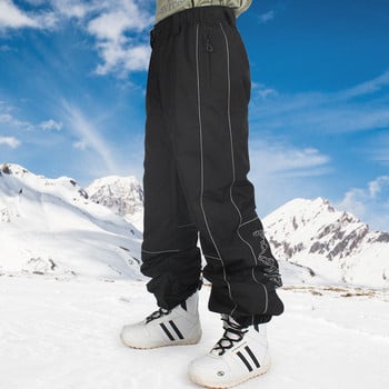 Мъжки ски панталони Зимни топли ветроустойчиви водоустойчиви панталони за сняг Гащеризони Мъжки дишащи свободни ски панталони за сноуборд туризъм