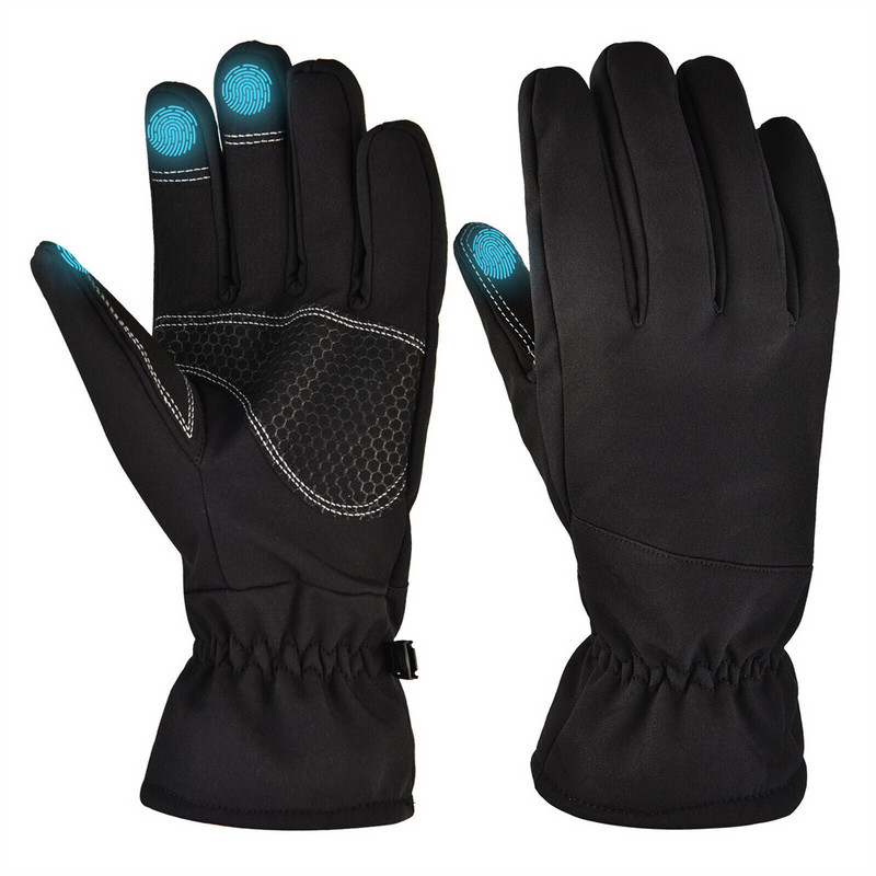 Žieminės pirštinės, atsparios vandeniui terminis jutiklinis ekranas, atsparus vėjui, šiltos pirštinės šaltu oru bėgimo sportui žygiams slidinėjimo pirštinės