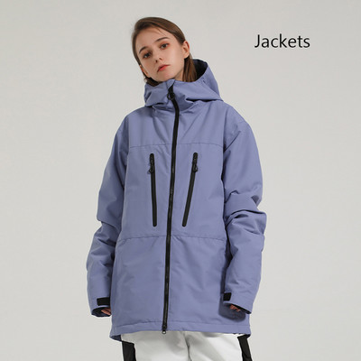 Žiemos naujos aukščiausios slidinėjimo striukės Moteriškos lauko sportinės kalnų snieglenčių striukės Vyriškos slidinėjimo kostiumai nuo vėjo nepralaidūs vandeniui drabužių paltas