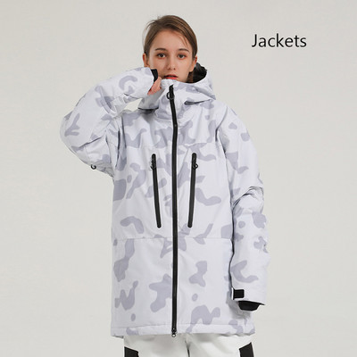 Žiemos naujos aukščiausios slidinėjimo striukės Moteriškos lauko sportinės kalnų snieglenčių striukės Vyriškos slidinėjimo kostiumai nuo vėjo nepralaidūs vandeniui drabužių paltas