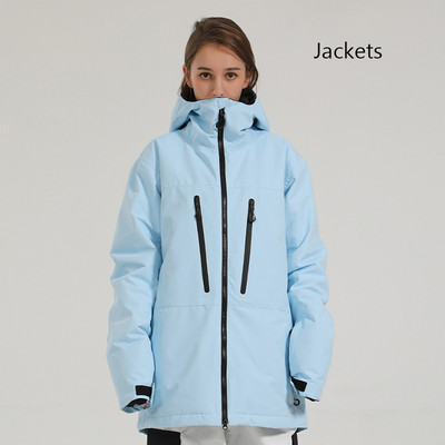 Žiemos naujos aukščiausios slidinėjimo striukės Moteriškos lauko sportinės kalnų snieglenčių striukės Vyriškos slidinėjimo kostiumai nuo vėjo nepralaidūs vandeniui drabužių paltas
