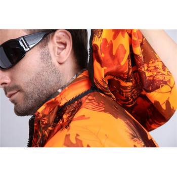 Εξωτερική πορτοκαλί βιονική φόρμα παραλλαγής Τακτικά στρατιωτικά ρούχα κυνηγετικό αδιάβροχο μπουφάν + παντελόνι σετ 2 τεμαχίων