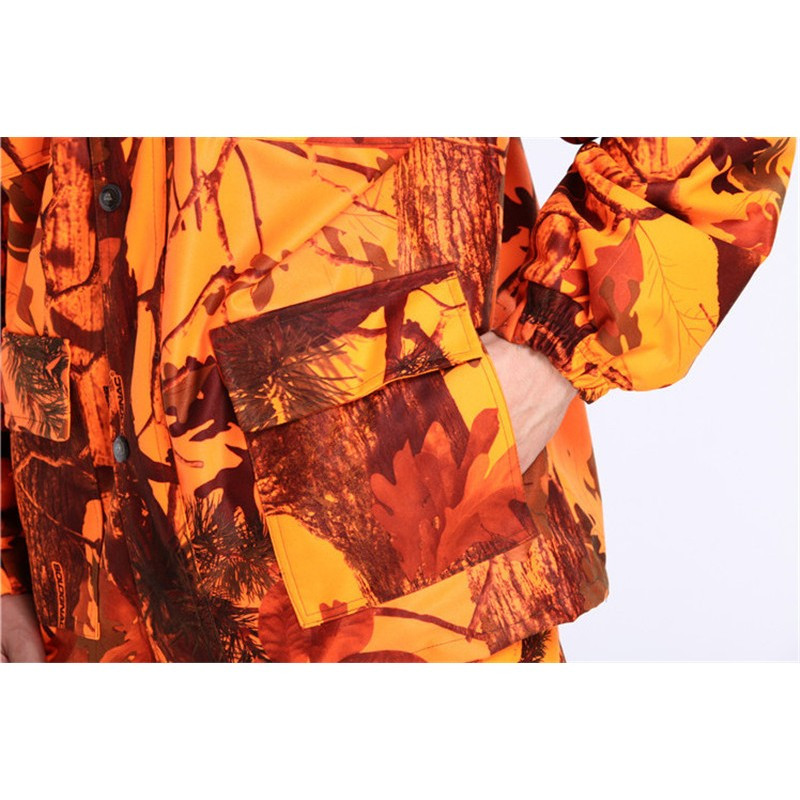 Външно оранжево Bionic камуфлажно облекло Костюм Тактически военни дрехи Ловно водоустойчиво яке + Панталон Комплекти от 2 части