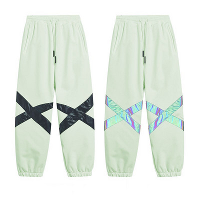 2022 m. naujos slidinėjimo kelnės, moteriškos, vyriškos, žieminės lauko poros, madingos sniego kelnės storos šiltos šviesą atspindinčios baltos snieglenčių kelnės kombinezonai