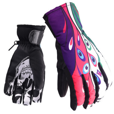 Šiltos slidinėjimo pirštinės Vyrams Snieglentės Sniego motociklo Važiavimas Žiemos Moteriškos Pirštinės Lauke Neperšlampamos Neperšlampamos Sniego slidinėjimo pirštinės