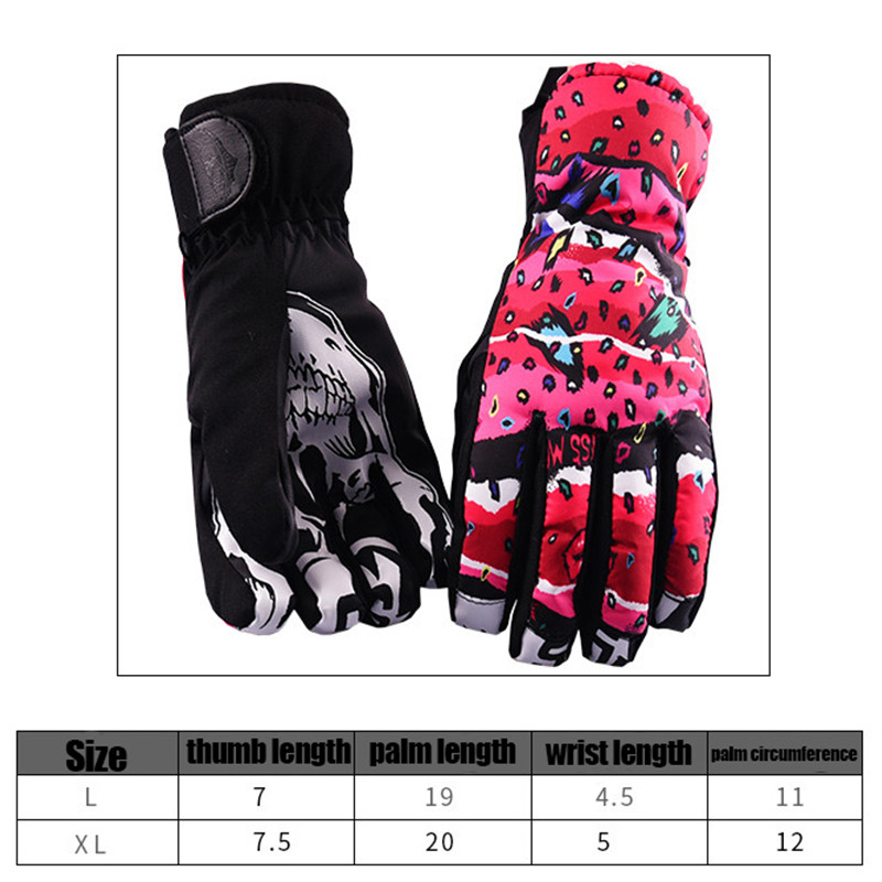 Šiltos slidinėjimo pirštinės Vyrams Snieglentės Sniego motociklo Važiavimas Žiemos Moteriškos Pirštinės Lauke Neperšlampamos Neperšlampamos Sniego slidinėjimo pirštinės