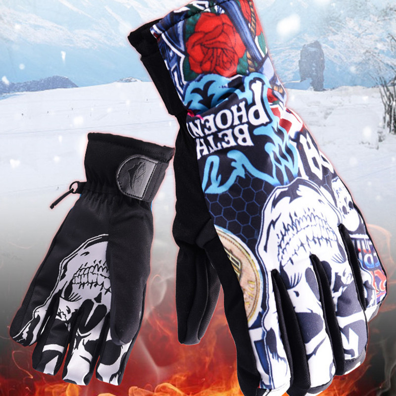 Šiltos slidinėjimo pirštinės Vyrams Snieglentės Sniego motociklo Važiavimas Žiemos Moteriškos Pirštinės Lauke Neperšlampamos Neperšlampamos Sniego slidinėjimo pirštinės