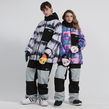 Ски костюм мъжки дамски ски комплект зимен външен топъл дишащ ветроустойчив водоустойчив ски яке панталони костюм сноуборд нова ски екипировка