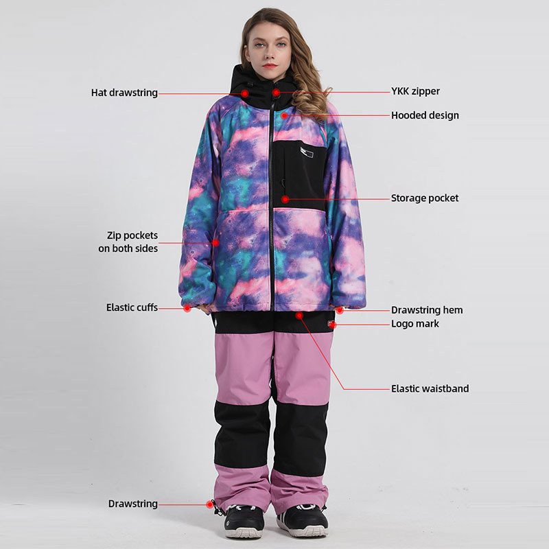 Slidinėjimo kostiumas vyrams, moteriškas, žieminis, šiltas, kvėpuojantis, vėjui nepralaidus, vandeniui atsparus slidinėjimo striukė, kelnės, snieglenčių kostiumas, nauja slidinėjimo įranga