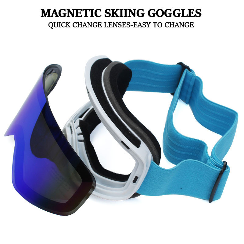 Skijaške naočale s dvoslojnim magnetskim polariziranim lećama Skijanje protiv magljenja UV400 Snowboard naočale Muškarci Ženske skijaške naočale Naočale