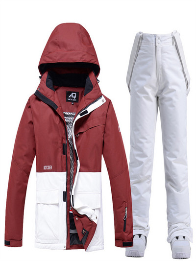 Slidinėjimo kostiumas Vyrams Moteriška snieglenčių striukė + kelnės Snieglenčių drabužiai vandeniui atsparūs vėjui atsparūs slidinėjimo paltai Kelnės Thick Thermal Parka