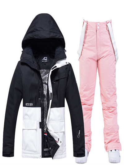 Slidinėjimo kostiumas Vyrams Moteriška snieglenčių striukė + kelnės Snieglenčių drabužiai vandeniui atsparūs vėjui atsparūs slidinėjimo paltai Kelnės Thick Thermal Parka