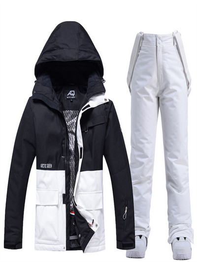 Slidinėjimo kostiumas Vyrams Moteriška snieglenčių striukė + kelnės Snieglenčių drabužiai vandeniui atsparūs vėjui atsparūs slidinėjimo paltai Kelnės Thick Thermal Parka