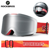ROCKBROS skijaške naočale otporne na vjetar UV400 protiv magljenja skijaške naočale dvoslojne skijaške naočale za daskanje na snijegu maska sunčane naočale za moto biciklizam