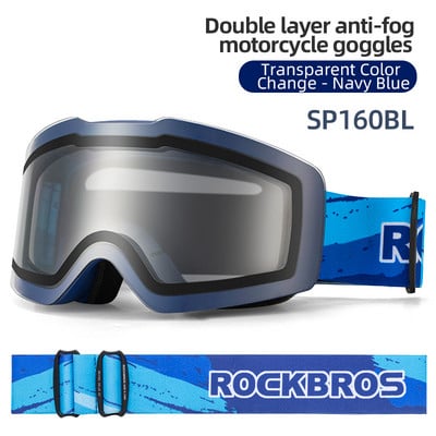 ROCKBROS skijaške naočale otporne na vjetar UV400 protiv magljenja skijaške naočale dvoslojne skijaške naočale za daskanje na snijegu maska sunčane naočale za moto biciklizam
