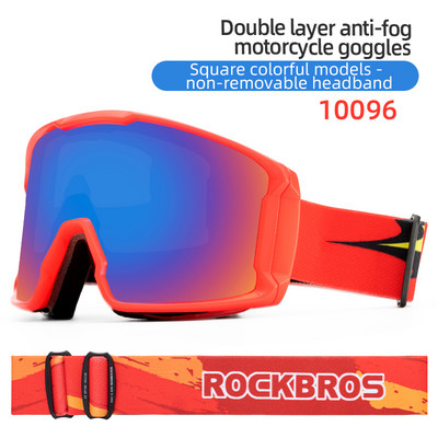 ROCKBROS skijaške naočale otporne na vjetar UV400 protiv magljenja skijaške naočale dvoslojne skijaške naočale za daskanje na snijegu maska sunčane naočale za moto biciklizam